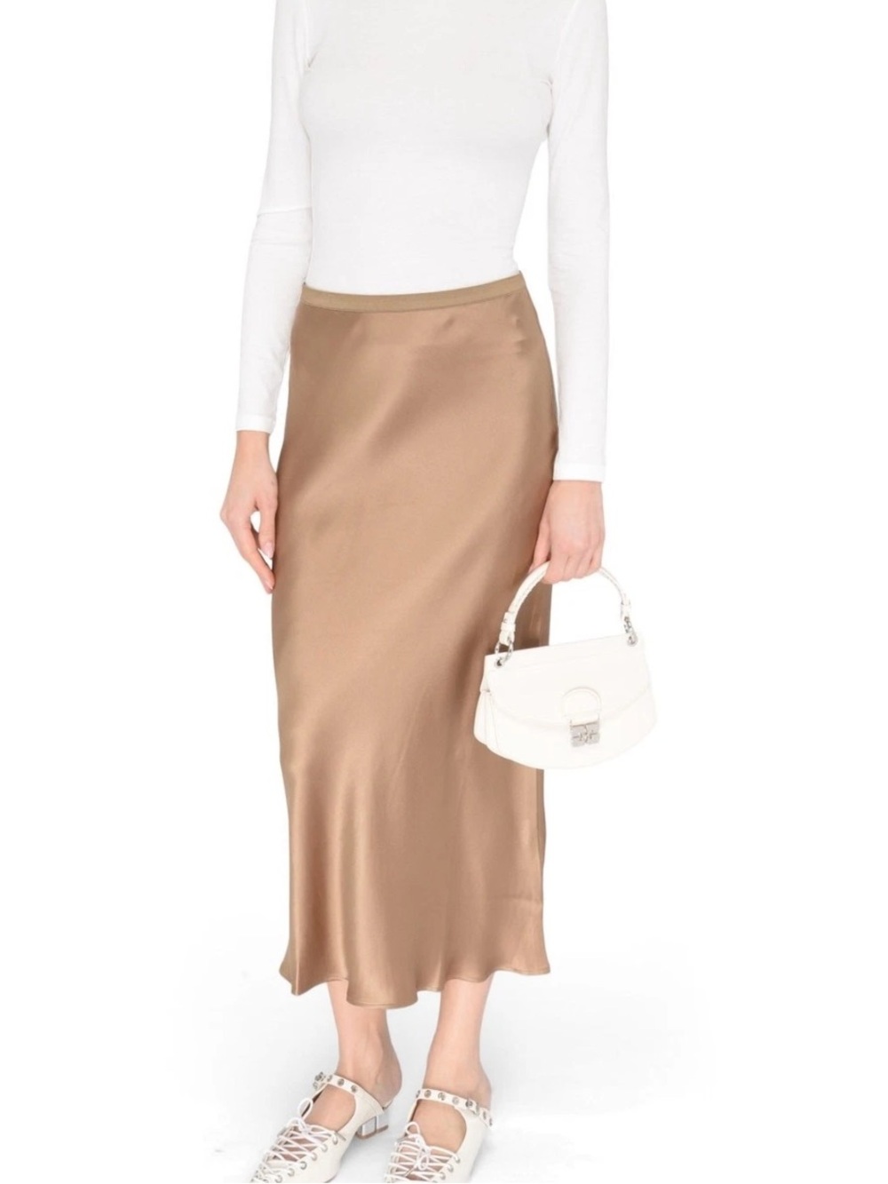 Anine Bing Sepia Silk Skirt Brand New
